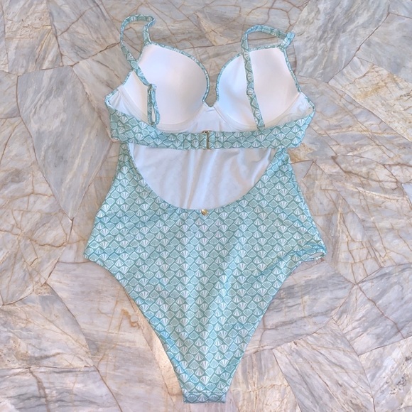 Victoria’s Secret Swim Sexy Tee Push-up One Piece Aqua Swim Suit XL NEW - Picture 8 of 11